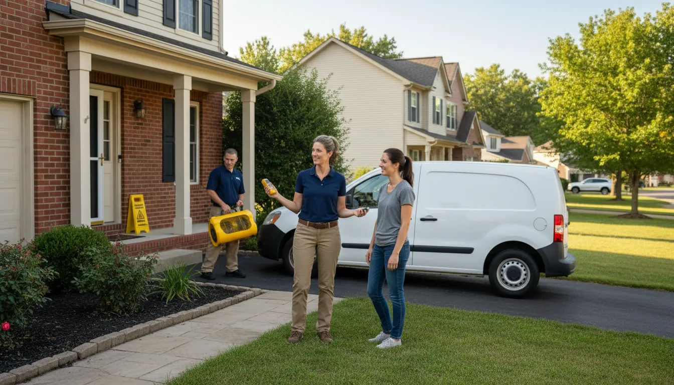 Residential water damage restoration in Currie, NC